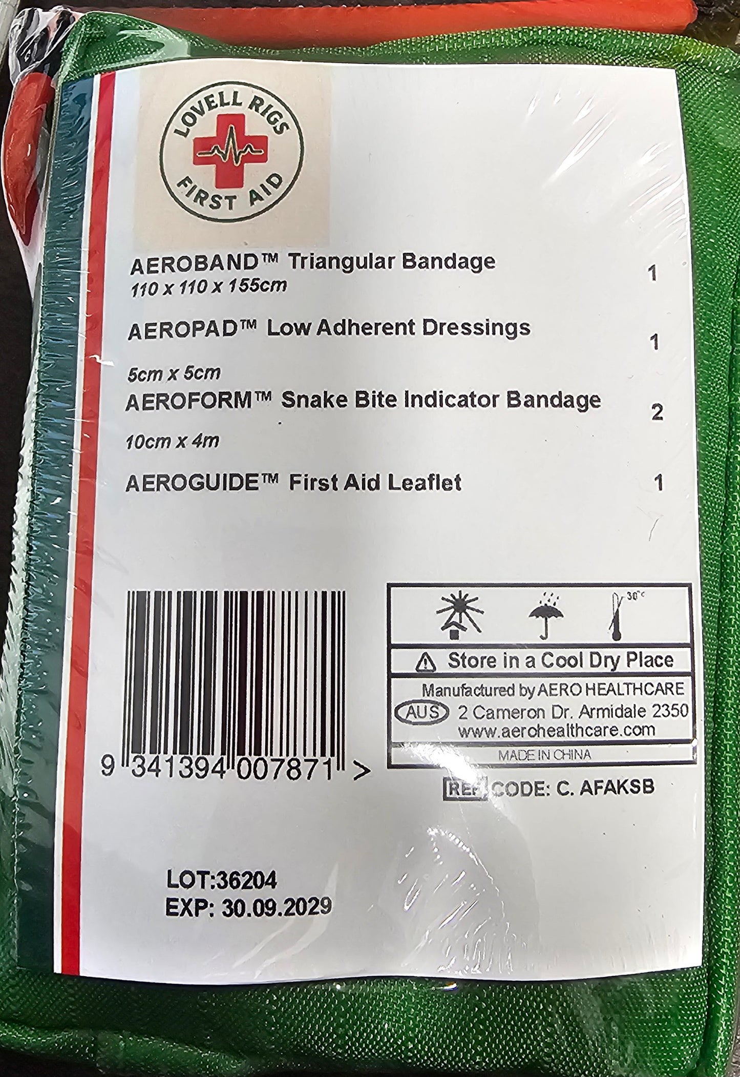 Lovell Rigs Snake Bite Kit 8cm W x 7cm D x 12cm H