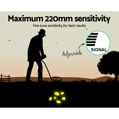 Metal Detector 220MM Deep Sensitive Waterproof Pinpointer Treasure Hunter