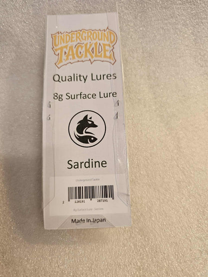 Underground Tackle Sardine Surface Lure – Floating Minnow 85 mm