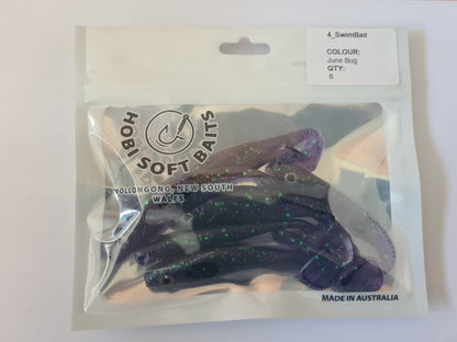 Hobi Soft Bait Swim Bait 4 inch June Bug