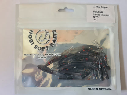 Hobi Soft Bait Taipan 2 inch Smoke Tsunami