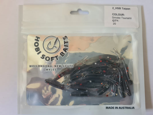 Hobi Soft Bait Taipan 2 inch Smoke Tsunami