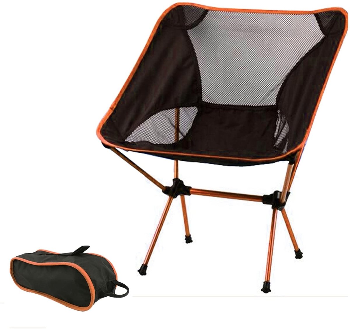 Ultralight Aluminum Alloy Folding Camping Camp Chair Outdoor Hiking Orange