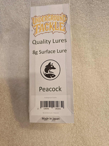 Underground Tackle Peacock Surface Lure – Floating Minnow 85 mm